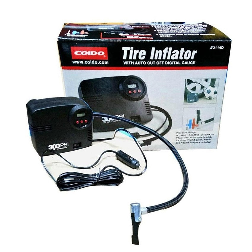 COIDO TIRE INFLATOR WITH LIGHT DC 12V 300 PSI AIR COMPRESSOR. -  Miscellaneous - Jurupa Valley, California, Facebook Marketplace