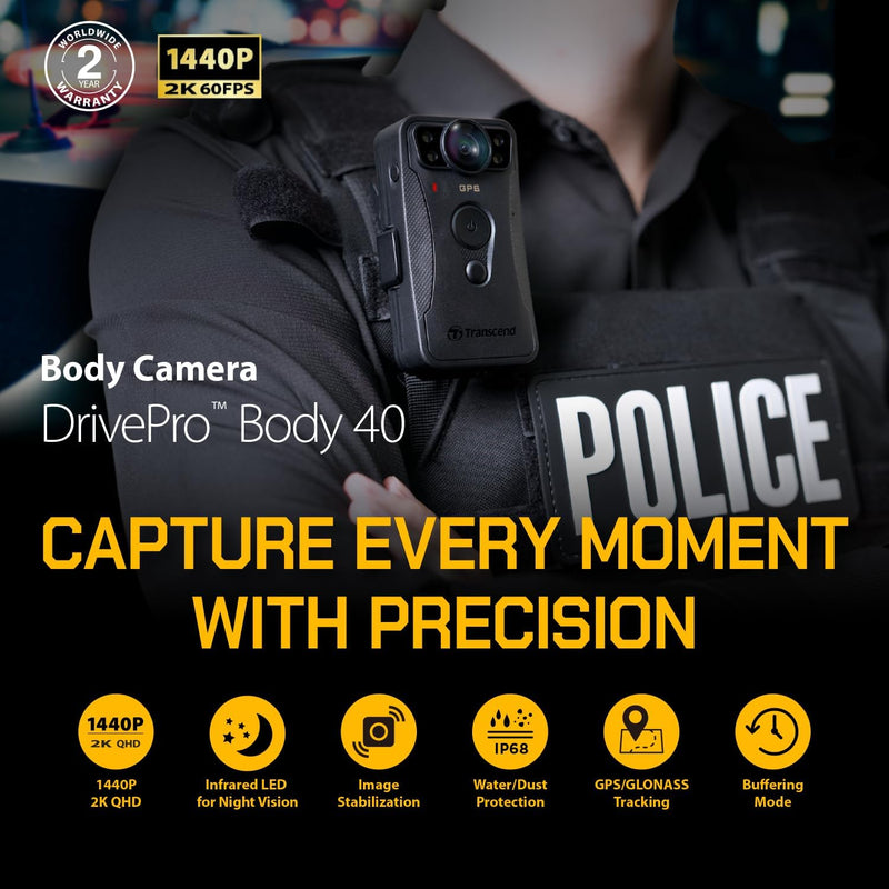 Transcend Body Camera DrivePro Body 40 128GB