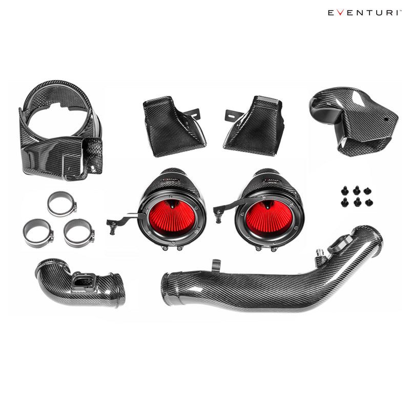 Eventuri Carbon Fiber Full Black Intake with Sealed Carbon Ducts for BMW F8X M3/M4 V2