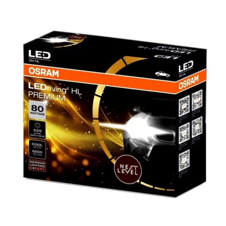 Osram LED Premium Headlight Bulb 6000K, 15000LM, 80W H7