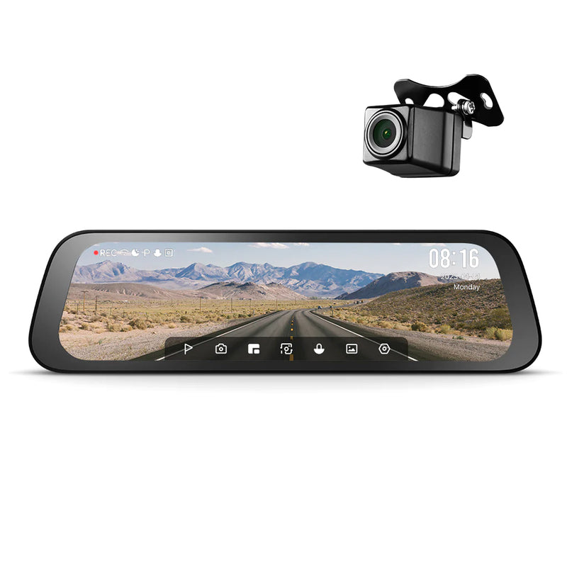 70mai Dash Cam S500 Rearview Mirror 9.35" Dual-Channel 3K HDR