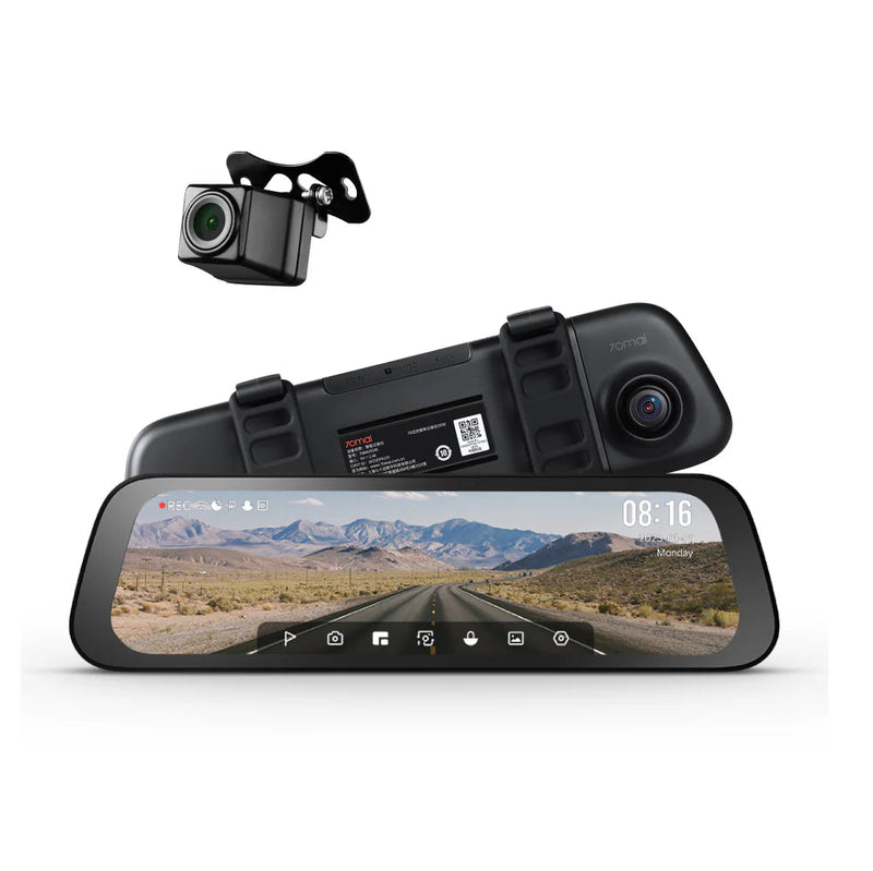 70mai Dash Cam S500 Rearview Mirror 9.35" Dual-Channel 3K HDR