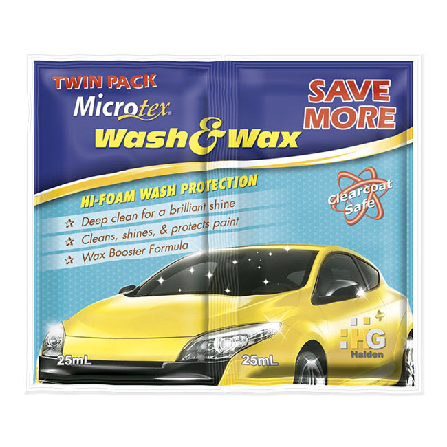 Microtex Wash & Wax Twin Pack 50ml