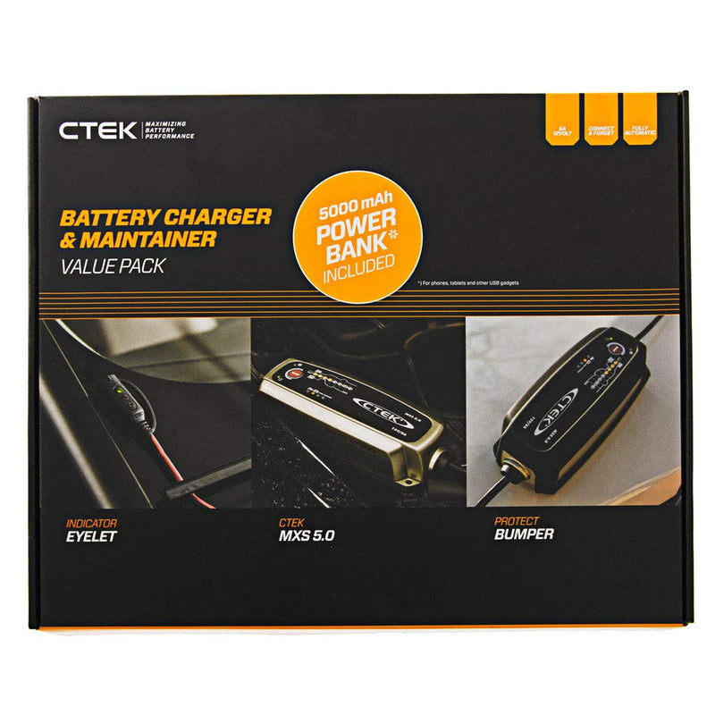 CTEK MXS 5.0 TEST & CHARGE - Automatic Battery Charger Maintainer - 8  phases - Battery Test