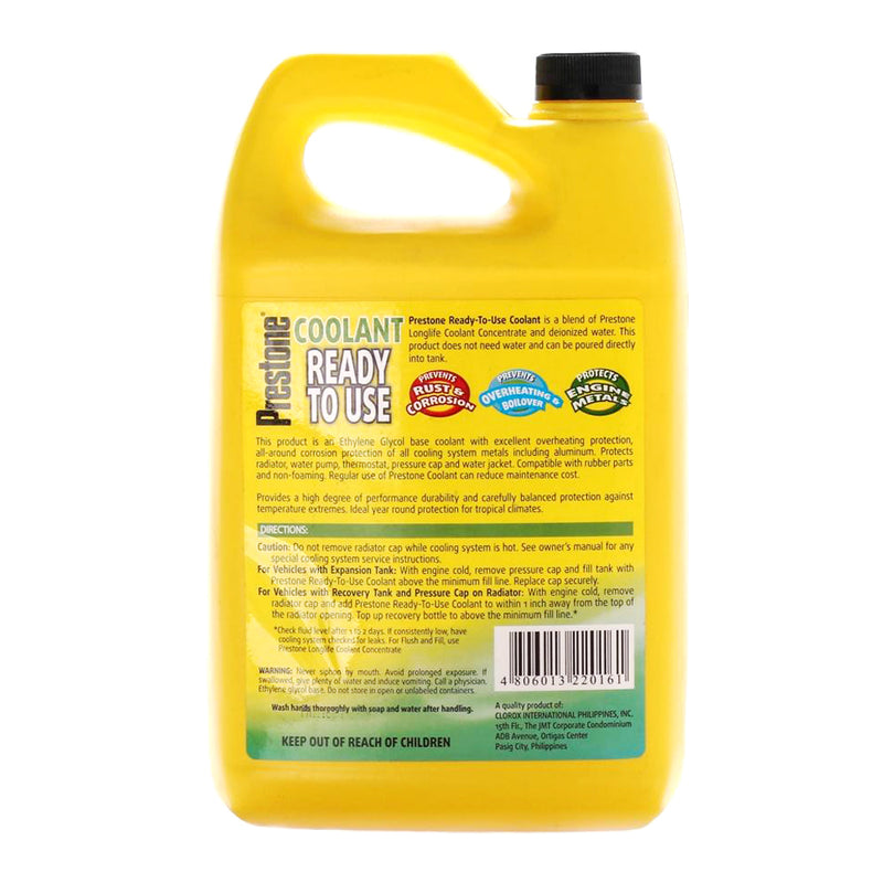 Prestone Coolant Ready To Use 3 Liters